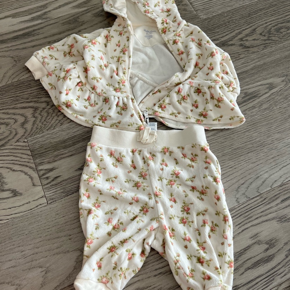 Ralph Lauren Floral Baby Outfit 3M